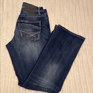 BKE Blue Denim Jeans BOOTLEG